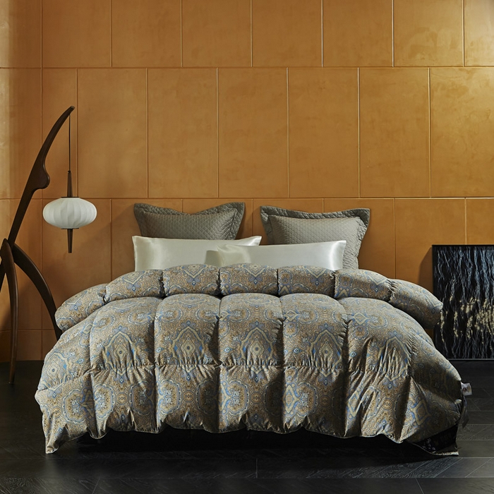 91家纺网 家纺一手货源 找家纺 （总）暖羽屋羽绒馆 2025新款罗斯空间鹅绒丝被子95白鹅绒丝被芯双人婚庆冬被春秋被子被芯