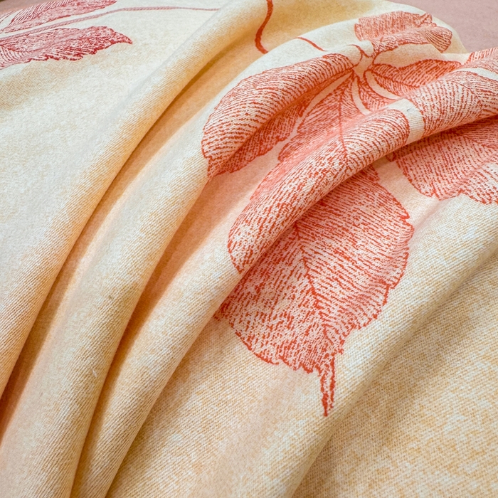 91家纺网 家纺一手货源 找家纺 凌鼎 2025新款100%全棉磨毛四件套数码印花加厚纯棉磨毛四件套花叶之夏