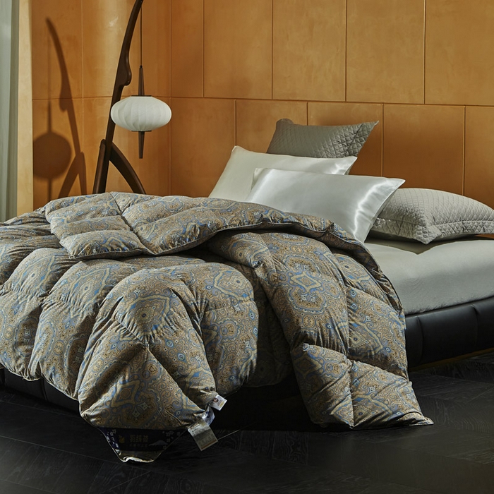 91家纺网 家纺一手货源 找家纺 （总）暖羽屋羽绒馆 2025新款罗斯空间鹅绒丝被子95白鹅绒丝被芯双人婚庆冬被春秋被子被芯