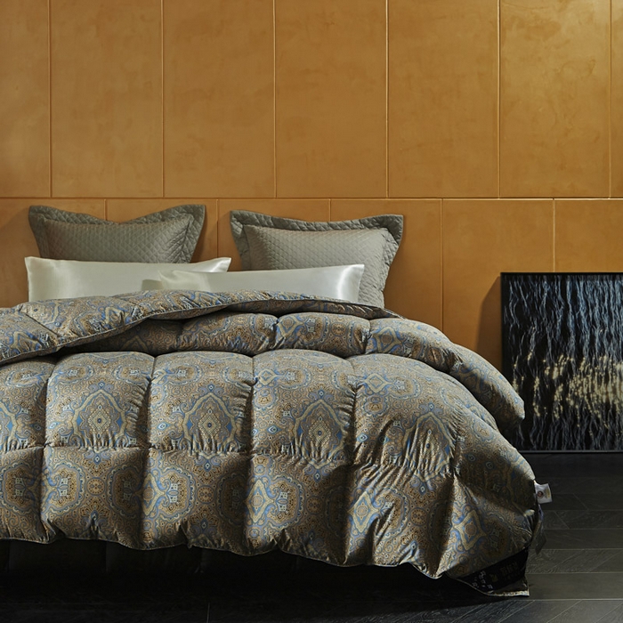 91家纺网 家纺一手货源 找家纺 暖羽屋羽绒馆 2025新款罗斯空间鹅绒丝被子95白鹅绒丝被芯双人婚庆冬被春秋被子被芯 D 罗斯空间