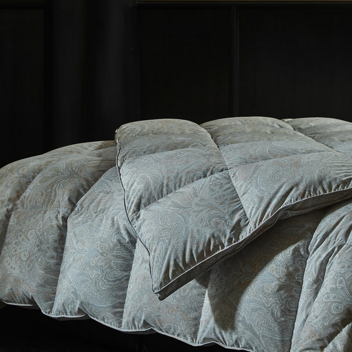 91家纺网 家纺一手货源 找家纺 暖羽屋羽绒馆 2025新款罗斯空间鹅绒丝被子95白鹅绒丝被芯双人婚庆冬被春秋被子被芯 D梦清荷