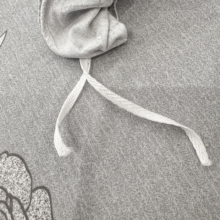 91家纺网 家纺一手货源 找家纺 凌鼎 2025新款100%全棉磨毛四件套数码印花加厚纯棉磨毛四件套玫瑰爱恋灰