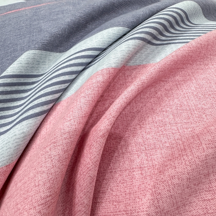 91家纺网 家纺一手货源 找家纺 凌鼎 2025新款100%全棉磨毛四件套数码印花加厚纯棉磨毛四件套南烟粉