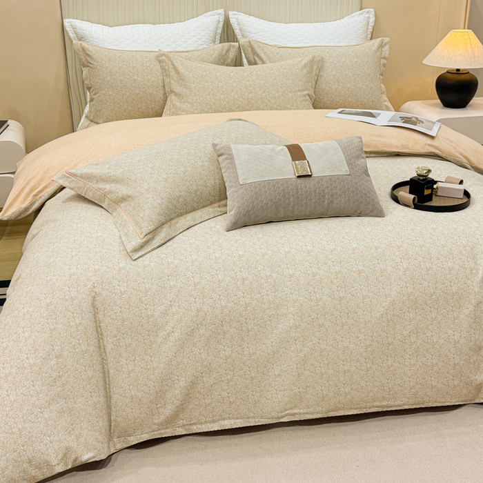 91家纺网 家纺一手货源 找家纺 凌鼎 2025新款100%全棉磨毛四件套数码印花加厚纯棉磨毛四件套如漫咖