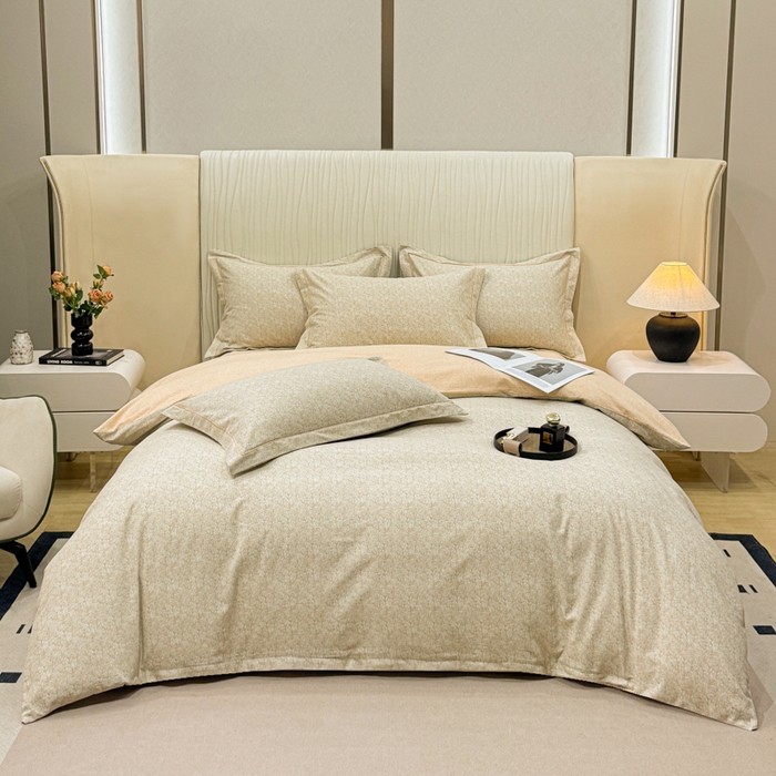 91家纺网 家纺一手货源 找家纺 凌鼎 2025新款100%全棉磨毛四件套数码印花加厚纯棉磨毛四件套如漫咖