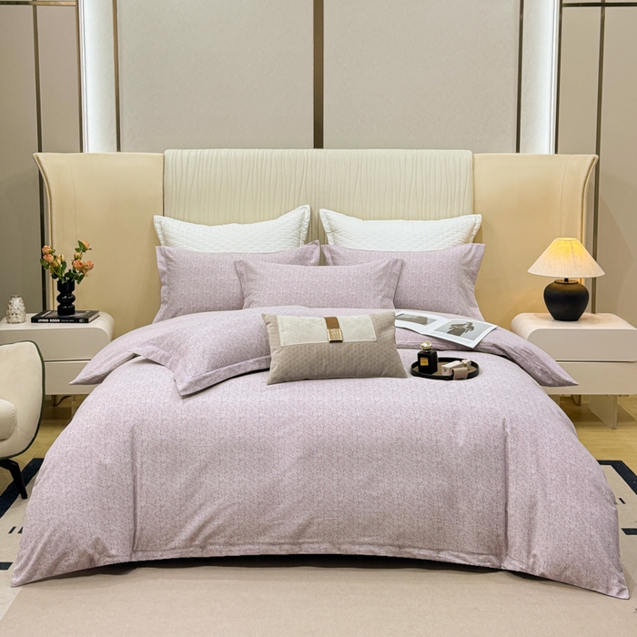 91家纺网 家纺一手货源 找家纺 凌鼎 2025新款100%全棉磨毛四件套数码印花加厚纯棉磨毛四件套如漫紫