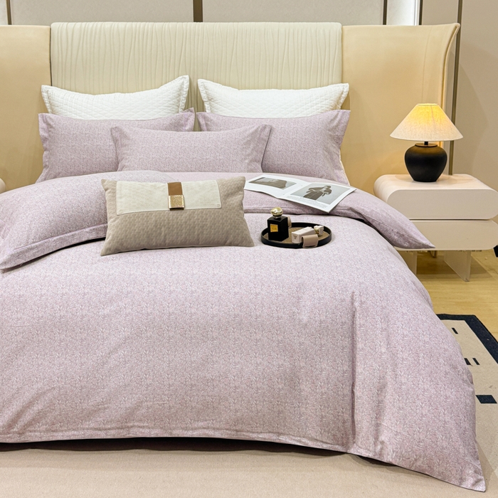 91家纺网 家纺一手货源 找家纺 凌鼎 2025新款100%全棉磨毛四件套数码印花加厚纯棉磨毛四件套如漫紫