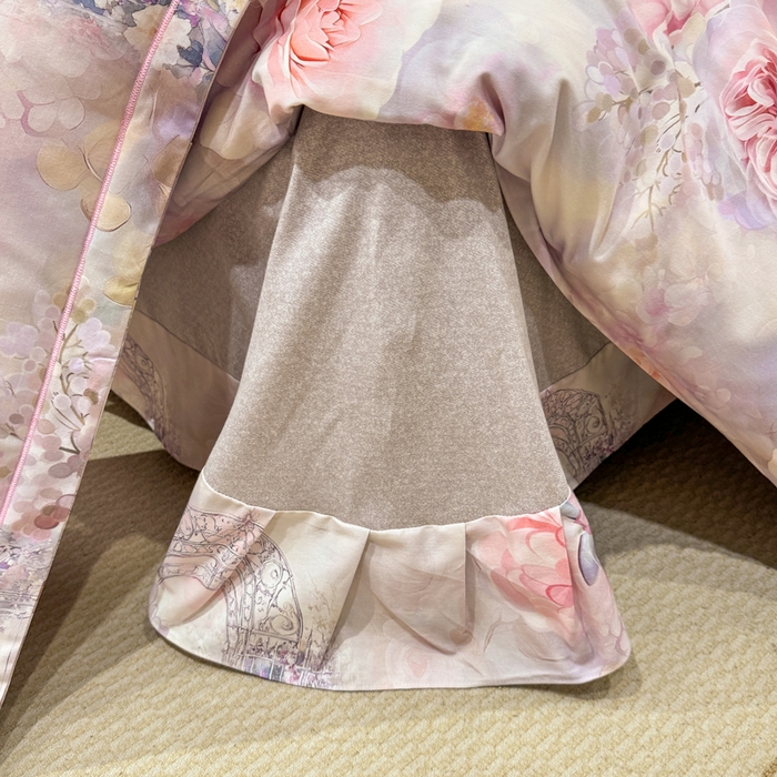 91家纺网 家纺一手货源 找家纺 凌鼎 2025新款100%全棉磨毛四件套数码印花加厚纯棉磨毛四件套盛夏