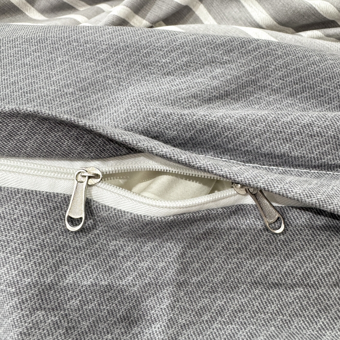 91家纺网 家纺一手货源 找家纺 凌鼎 2025新款100%全棉磨毛四件套数码印花加厚纯棉磨毛四件套西雅图灰