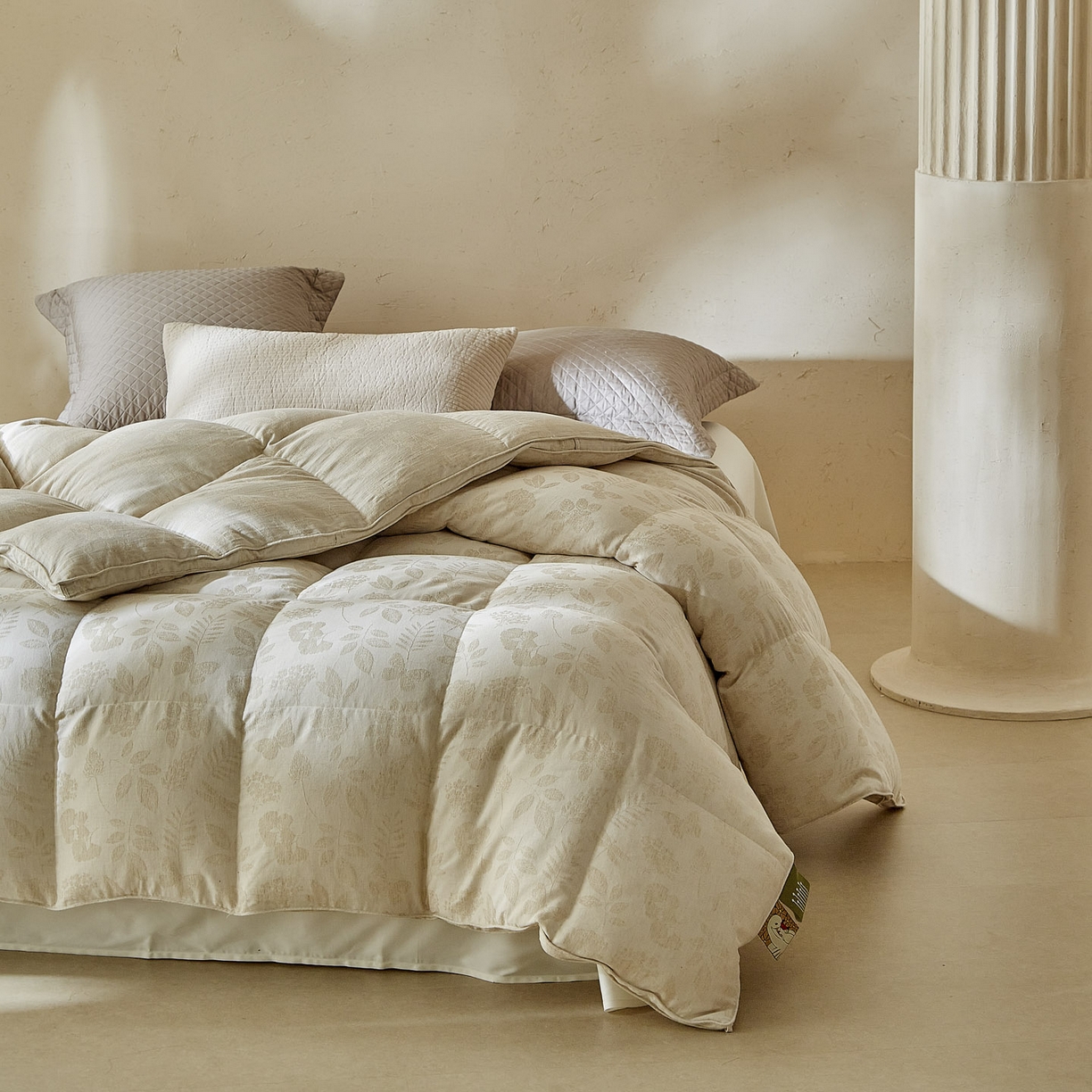 91家纺网 家纺一手货源 找家纺 （总）暖羽屋羽绒馆 2025新款乐町加厚羽毛被子95鹅绒丝被芯羽绒被加厚双人冬被子被芯