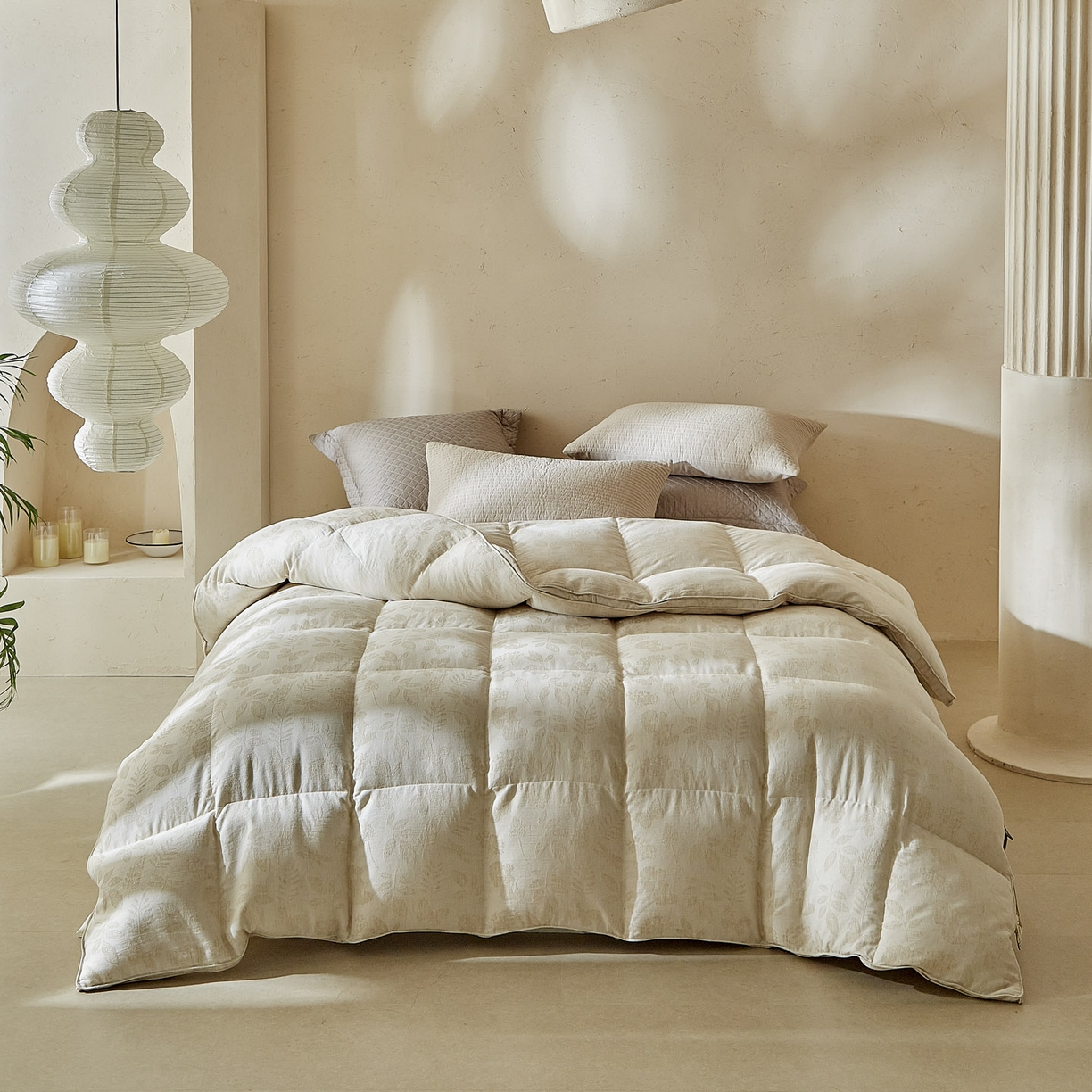 （总）暖羽屋羽绒馆 2025新款乐町加厚羽毛被子95鹅绒丝被芯羽绒被加厚双人冬被子被芯