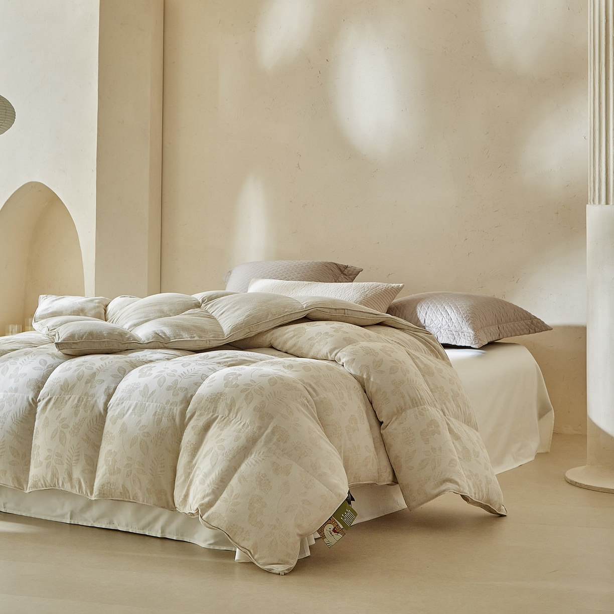 91家纺网 家纺一手货源 找家纺 （总）暖羽屋羽绒馆 2025新款乐町加厚羽毛被子95鹅绒丝被芯羽绒被加厚双人冬被子被芯