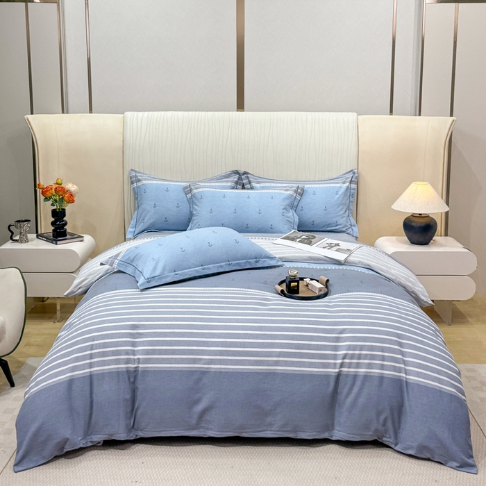 91家纺网 家纺一手货源 找家纺 凌鼎 2025新款100%全棉磨毛四件套数码印花加厚纯棉磨毛四件套西雅图兰