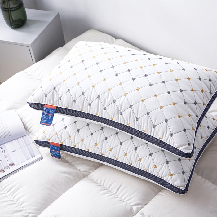 91家纺网 家纺一手货源 找家纺 （总）锦鲤枕芯 2025新款满天星刺绣绗枕枕头枕芯