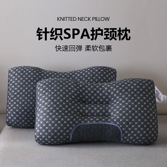 91家纺网 家纺一手货源 找家纺 （总）锦鲤枕芯 2025新款3D针织黑色水立方SPA按摩枕枕头枕芯