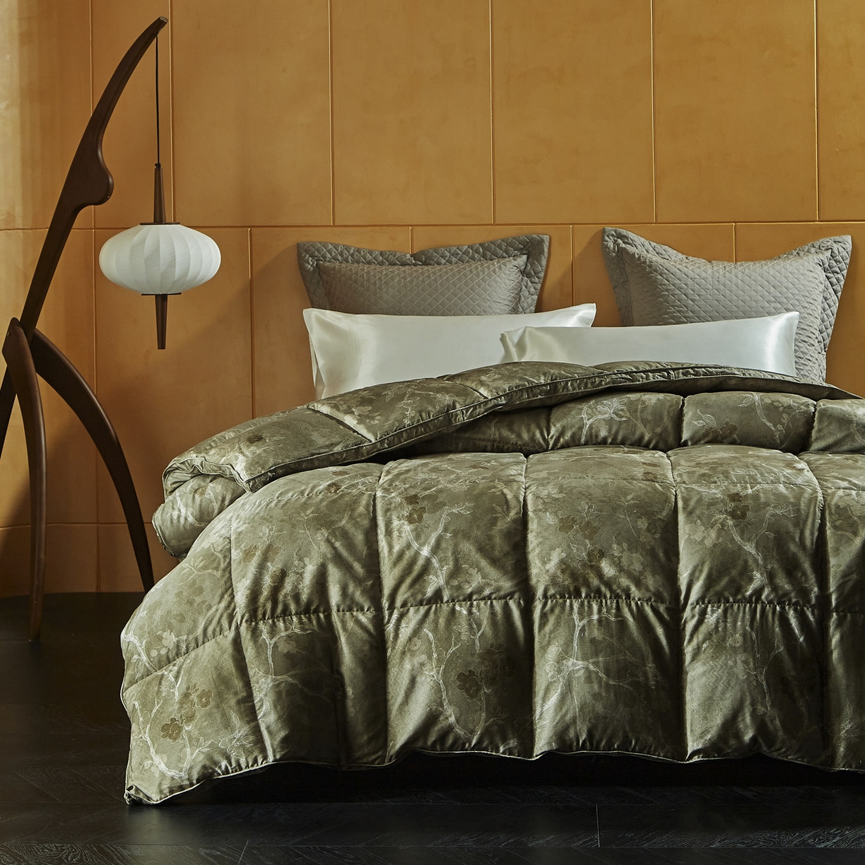 91家纺网 家纺一手货源 找家纺 暖羽屋羽绒馆 2025新款绒子95鸭绒被子水墨双人国风冬被羽绒被子羽绒被子被芯 X 枫林晚