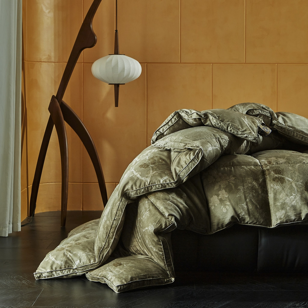 91家纺网 家纺一手货源 找家纺 暖羽屋羽绒馆 2025新款绒子95鸭绒被子水墨双人国风冬被羽绒被子羽绒被子被芯 X 枫林晚