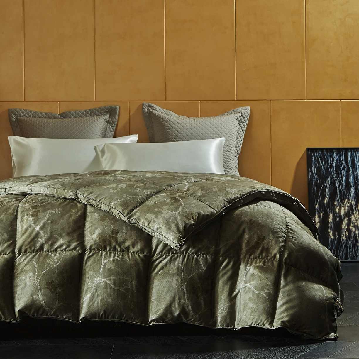 91家纺网 家纺一手货源 找家纺 暖羽屋羽绒馆 2025新款绒子95鸭绒被子水墨双人国风冬被羽绒被子羽绒被子被芯 X 水墨江南