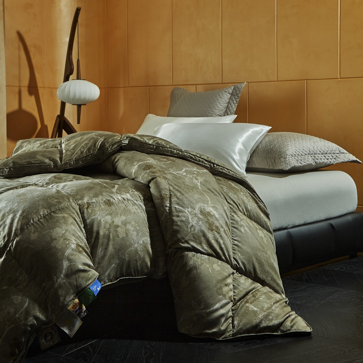 91家纺网 家纺一手货源 找家纺 暖羽屋羽绒馆 2025新款绒子95鸭绒被子水墨双人国风冬被羽绒被子羽绒被子被芯 X 水墨江南