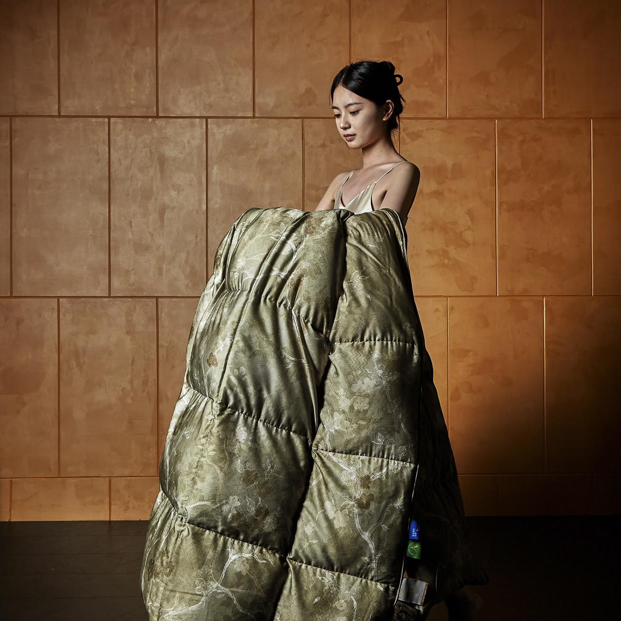 91家纺网 家纺一手货源 找家纺 暖羽屋羽绒馆 2025新款绒子95鸭绒被子水墨双人国风冬被羽绒被子羽绒被子被芯 X 水墨江南