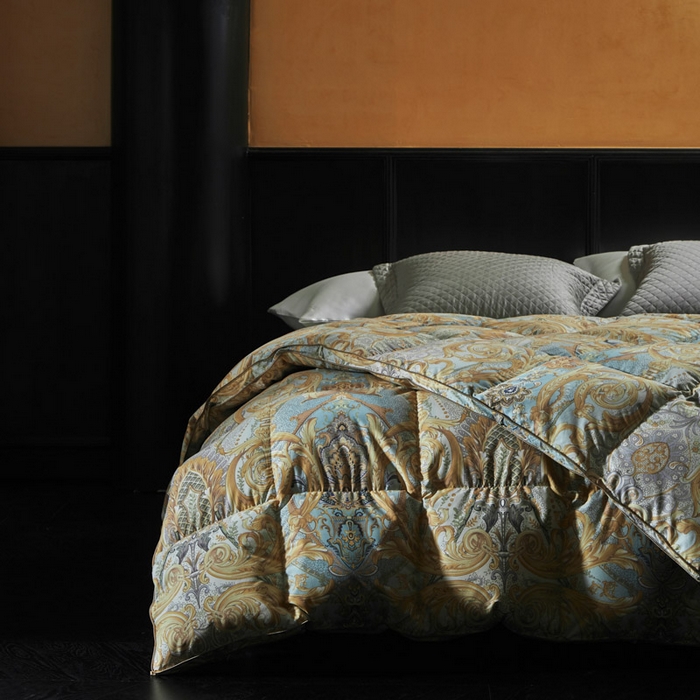 91家纺网 家纺一手货源 找家纺 （总）暖羽屋羽绒馆 2025新款樊若高端羽绒被白鹅绒丝被子羽毛被子加厚冬被婚庆双人春秋被子被芯