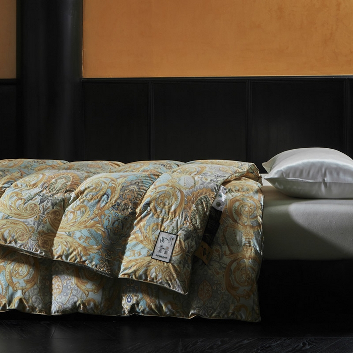 91家纺网 家纺一手货源 找家纺 （总）暖羽屋羽绒馆 2025新款樊若高端羽绒被白鹅绒丝被子羽毛被子加厚冬被婚庆双人春秋被子被芯