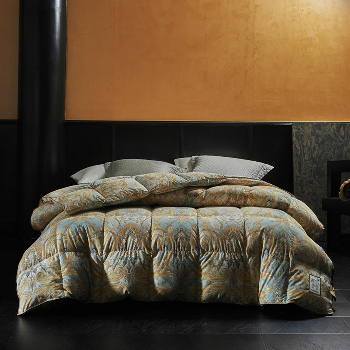 91家纺网 家纺一手货源 找家纺 （总）暖羽屋羽绒馆 2025新款樊若高端羽绒被白鹅绒丝被子羽毛被子加厚冬被婚庆双人春秋被子被芯