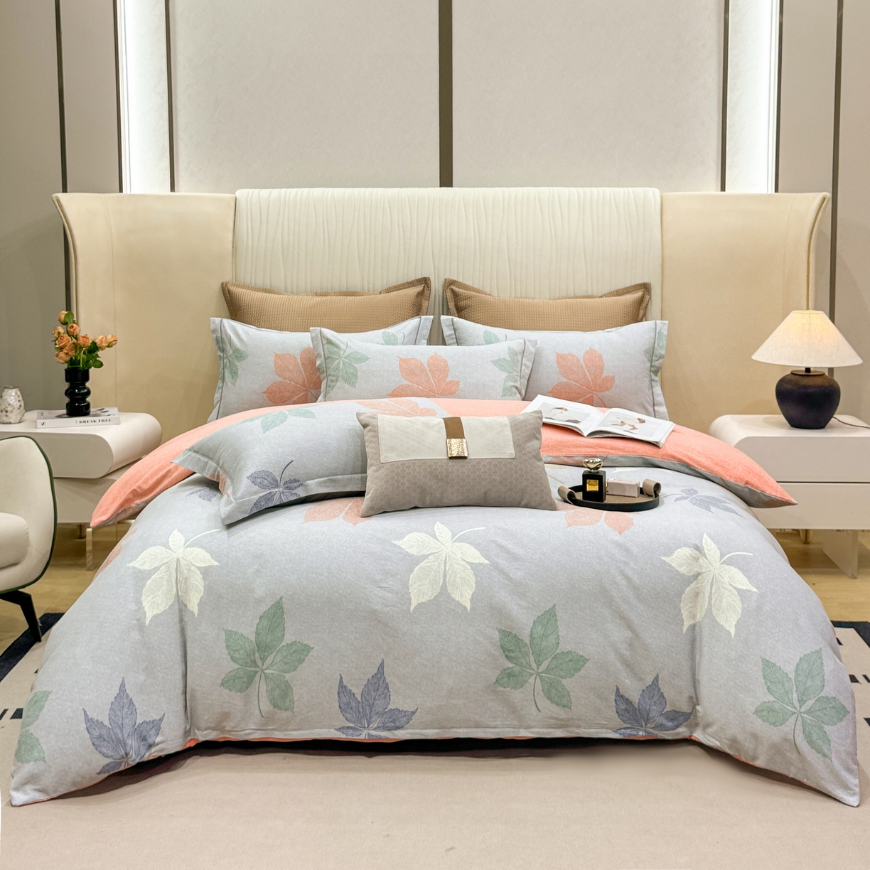 91家纺网 家纺一手货源 找家纺 （总）凌鼎 2025新款100%全棉磨毛四件套数码印花加厚纯棉磨毛四件套