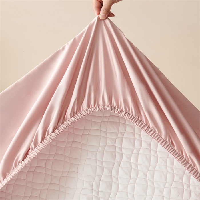 91家纺网 家纺一手货源 找家纺 淼铭家纺 2025秋冬新款夹棉床护笠单品床笠床笠单件 香妃粉