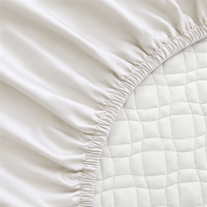 91家纺网 家纺一手货源 找家纺 淼铭家纺 2025秋冬新款夹棉床护笠单品床笠床笠单件 米白