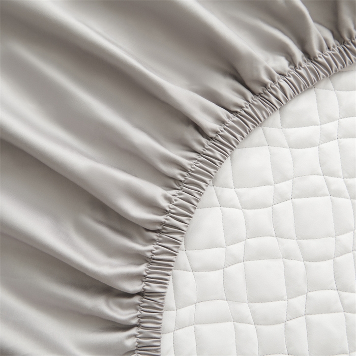 91家纺网 家纺一手货源 找家纺 淼铭家纺 2025秋冬新款夹棉床护笠单品床笠床笠单件 金属灰