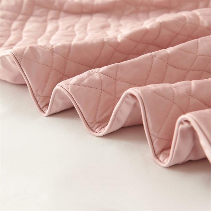 91家纺网 家纺一手货源 找家纺 淼铭家纺 2025秋冬新款夹棉床护笠单品床笠床笠单件 香妃粉