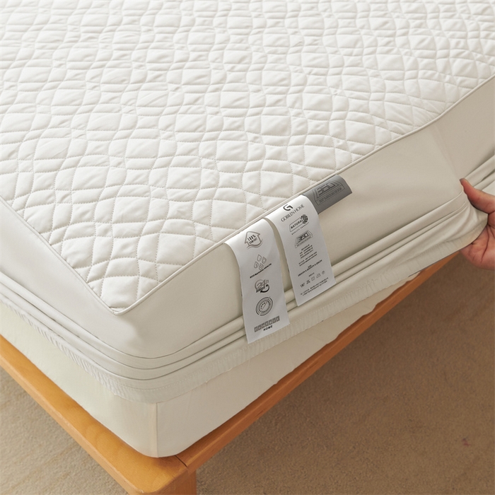 91家纺网 家纺一手货源 找家纺 淼铭家纺 2025秋冬新款夹棉床护笠单品床笠床笠单件 米白