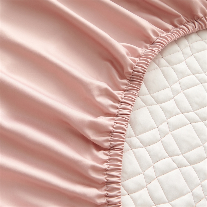 91家纺网 家纺一手货源 找家纺 淼铭家纺 2025秋冬新款夹棉床护笠单品床笠床笠单件 香妃粉