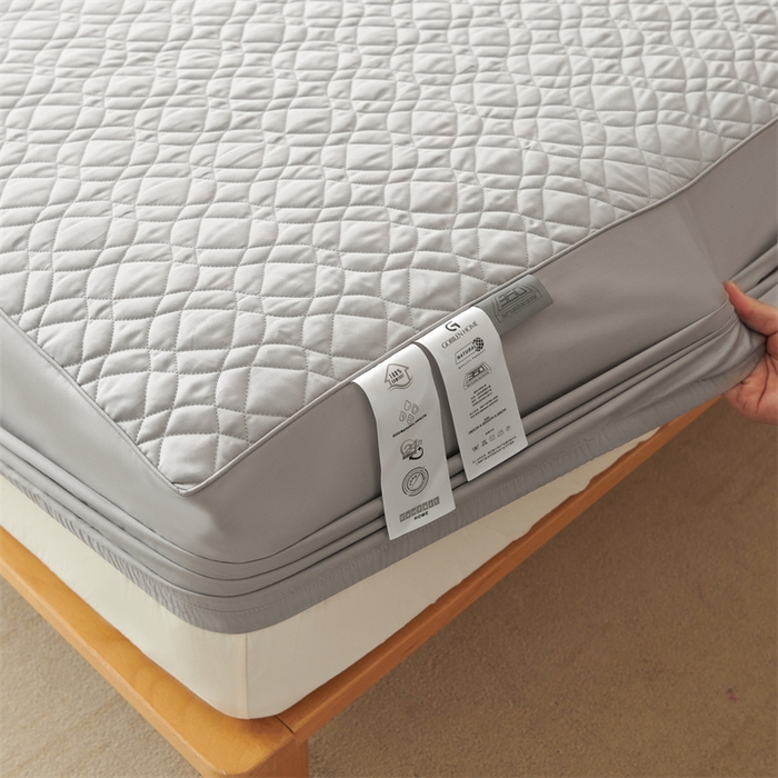 91家纺网 家纺一手货源 找家纺 淼铭家纺 2025秋冬新款夹棉床护笠单品床笠床笠单件 金属灰