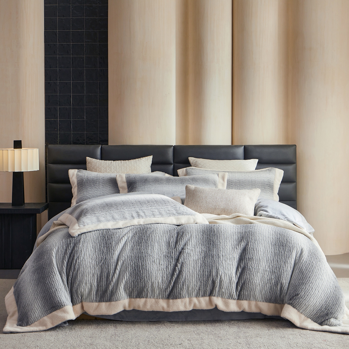 91家纺网 家纺一手货源 找家纺 （总）佳汐蓝家纺 2025新款仿狐绒牛奶绒四件套-柔如系列