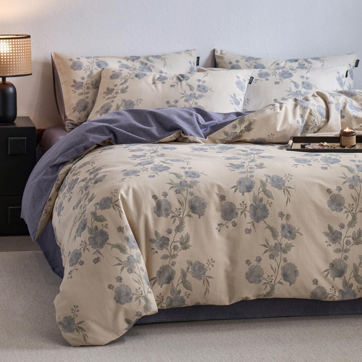 91家纺网 家纺一手货源 找家纺 （总）涵宸家纺 2025新款全棉磨毛印花四件套-御岚