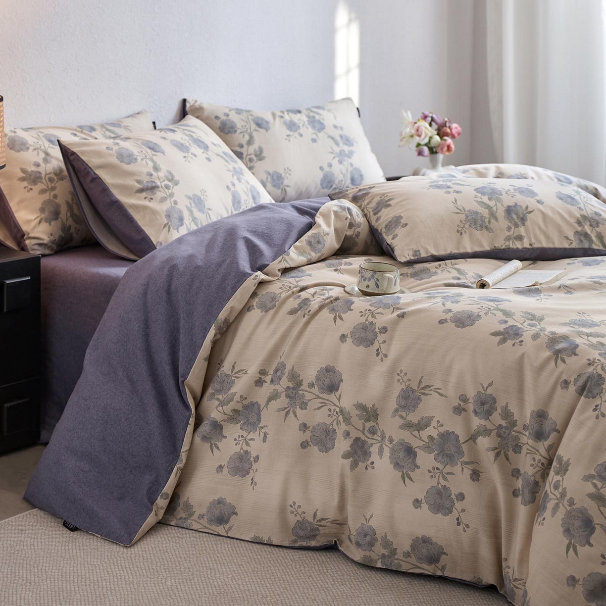 91家纺网 家纺一手货源 找家纺 （总）涵宸家纺 2025新款全棉磨毛印花四件套-御岚