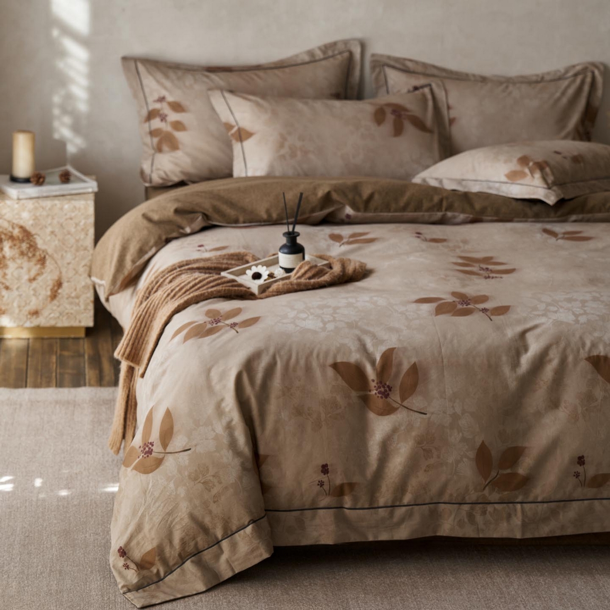 91家纺网 家纺一手货源 找家纺 （总）涵宸家纺 2025新款全棉磨毛印花四件套-奥罗