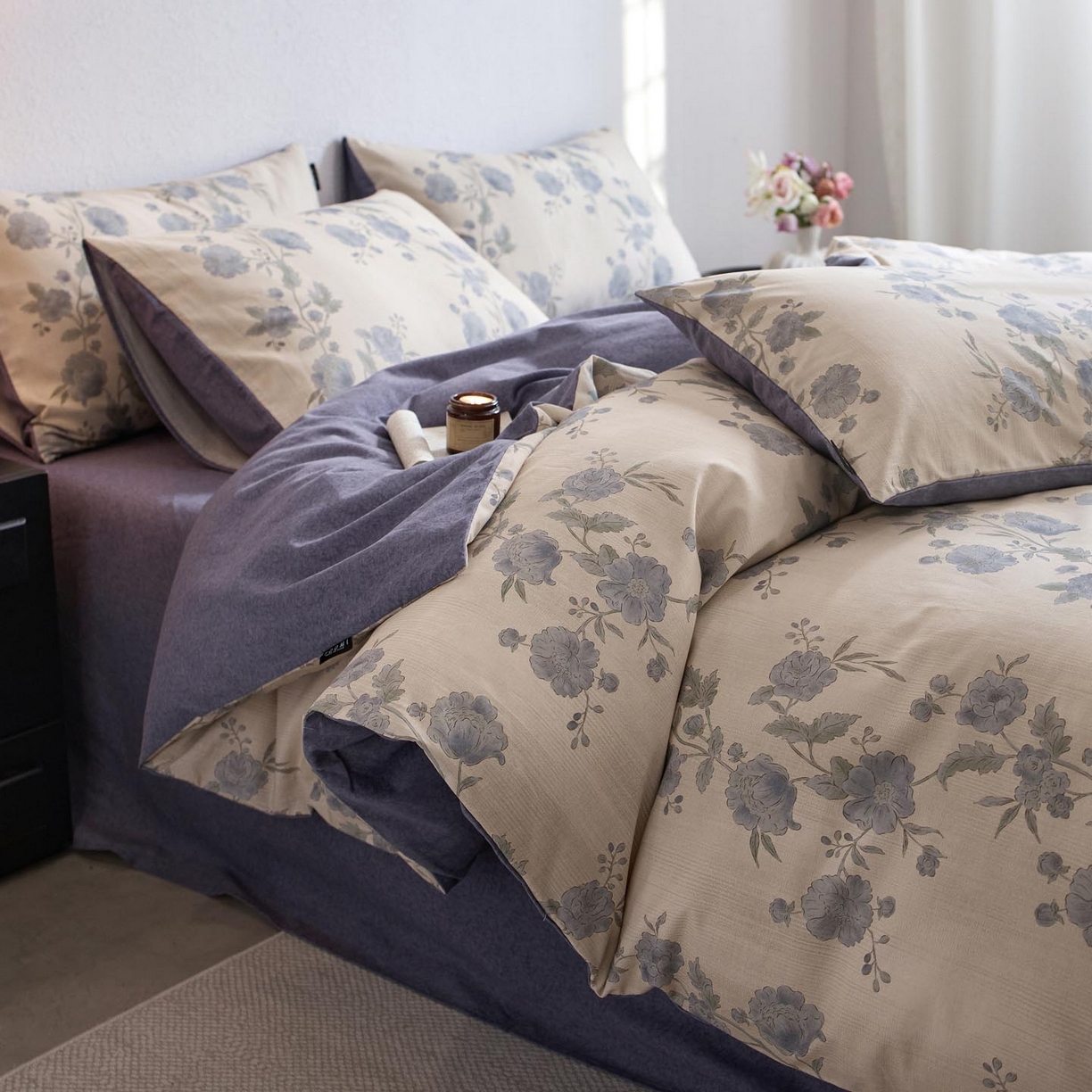 91家纺网 家纺一手货源 找家纺 （总）涵宸家纺 2025新款全棉磨毛印花四件套-御岚