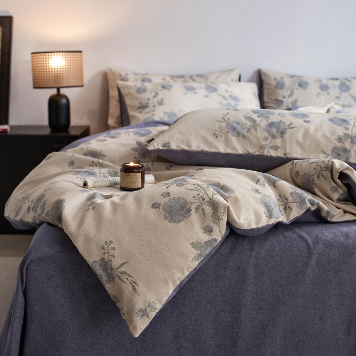 91家纺网 家纺一手货源 找家纺 （总）涵宸家纺 2025新款全棉磨毛印花四件套-御岚