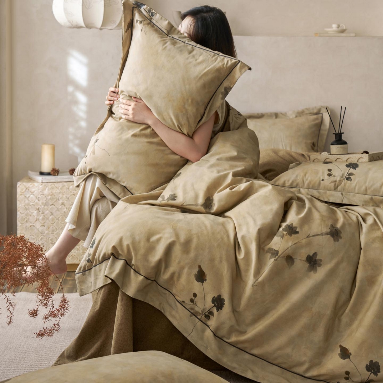 91家纺网 家纺一手货源 找家纺 （总）涵宸家纺 2025新款全棉磨毛印花四件套-奥罗