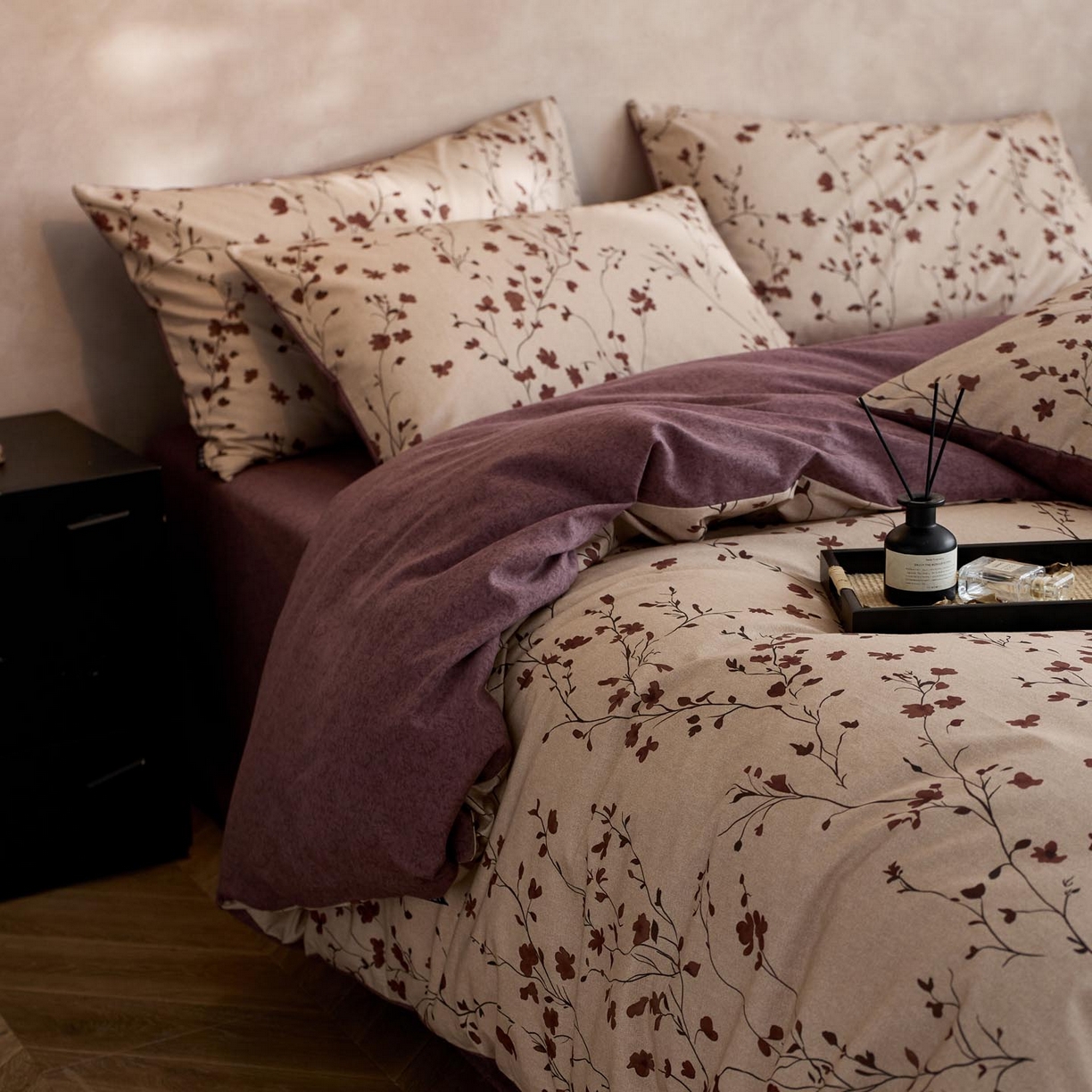 91家纺网 家纺一手货源 找家纺 （总）涵宸家纺 2025新款全棉磨毛印花四件套-御岚