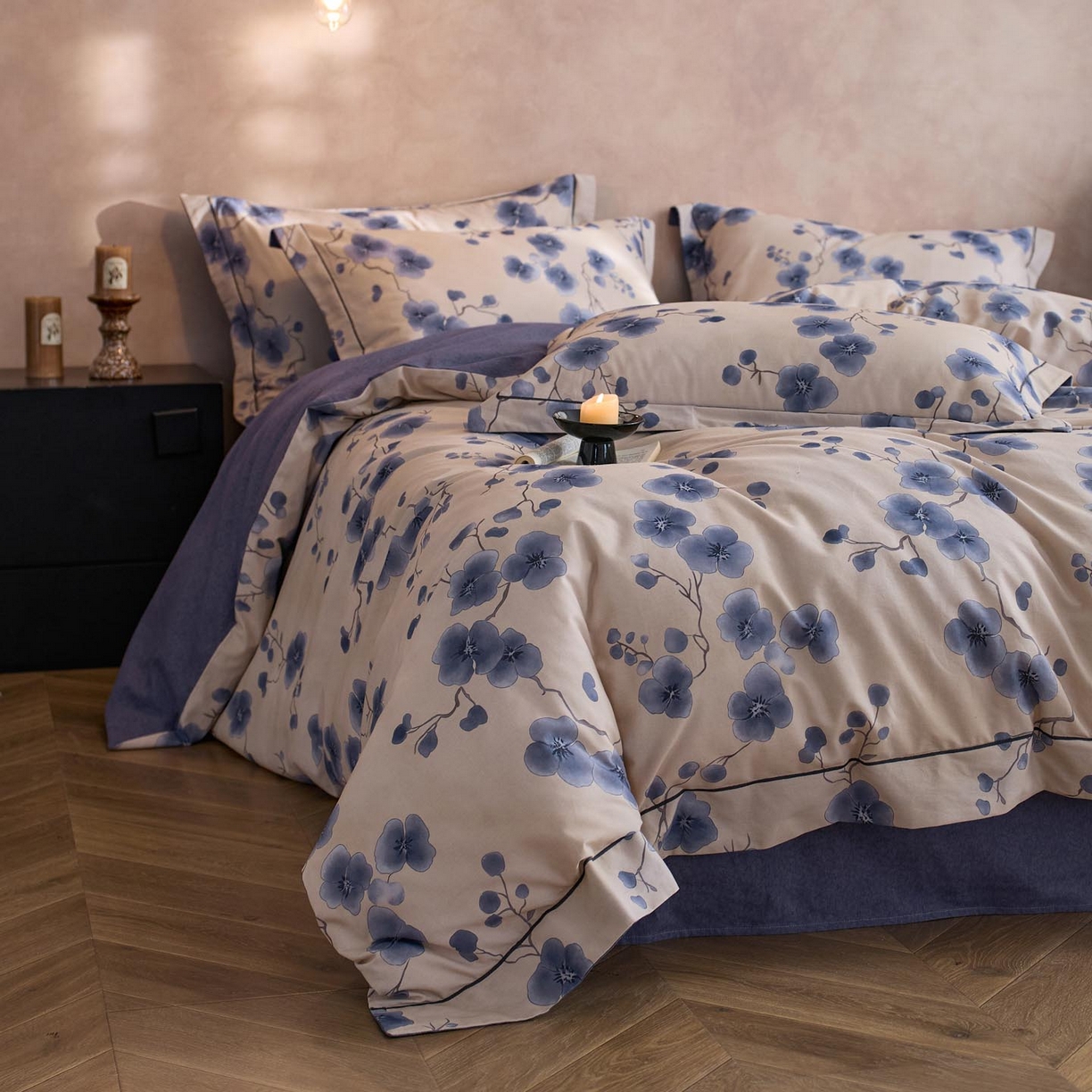 91家纺网 家纺一手货源 找家纺 涵宸家纺 2025新款全棉磨毛印花四件套-奥罗 美觉-兰