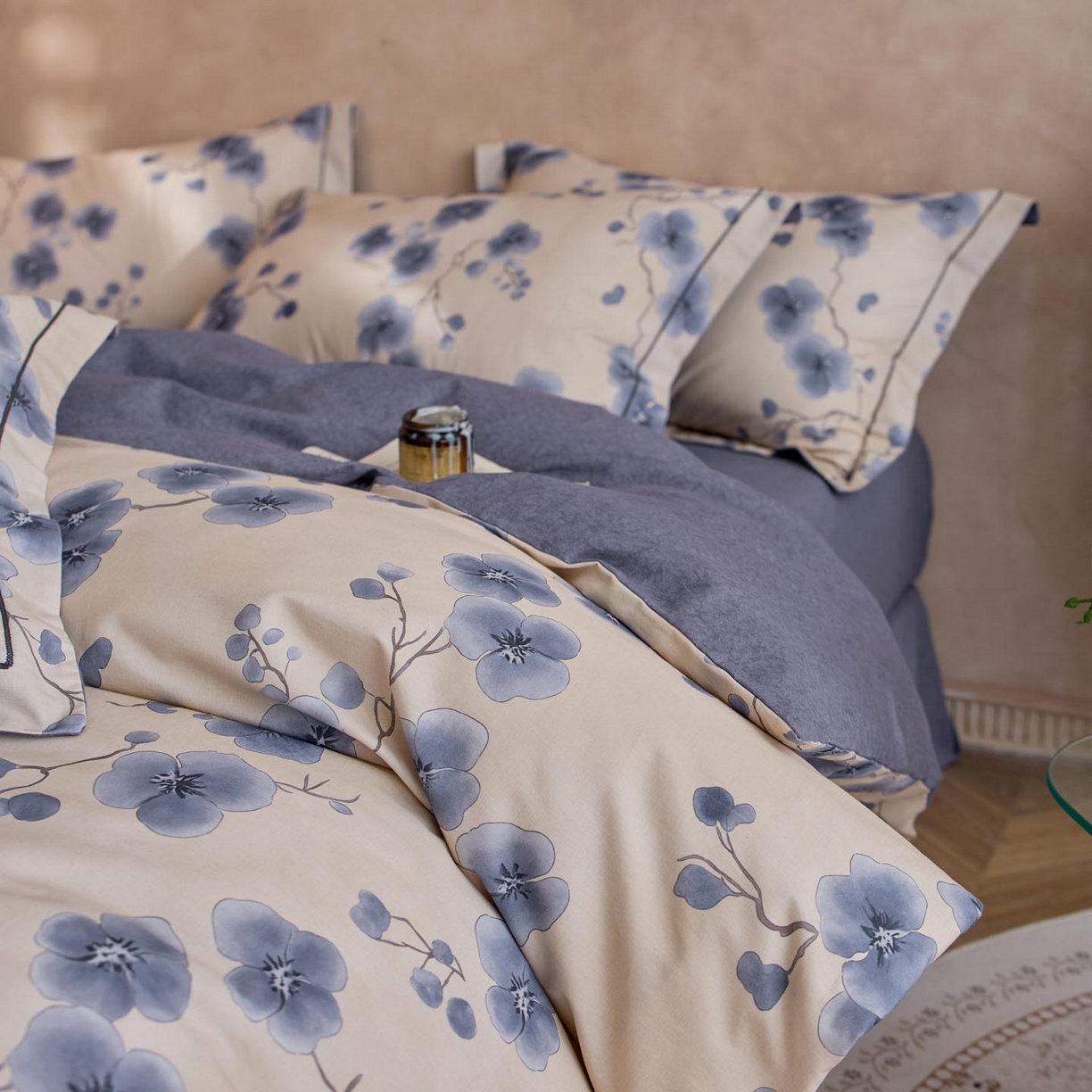 91家纺网 家纺一手货源 找家纺 涵宸家纺 2025新款全棉磨毛印花四件套-奥罗 美觉-兰