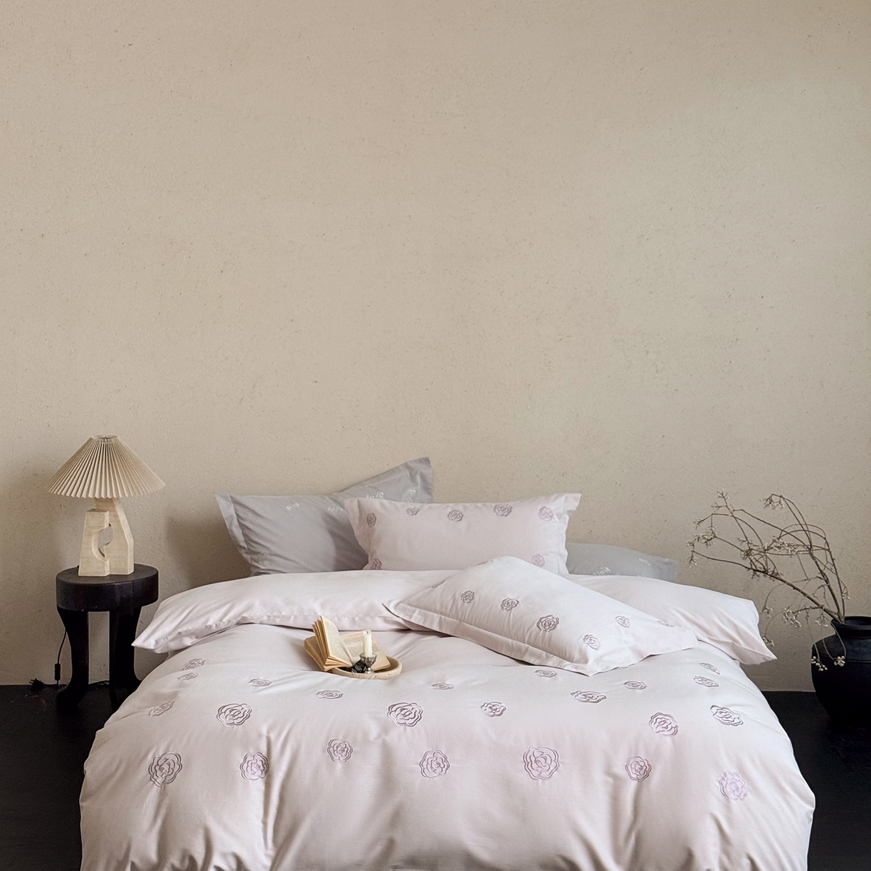 佳汐蓝家纺 2025新款全棉百支暖绒磨毛四件套-伊瓦尔 伊瓦尔 紫