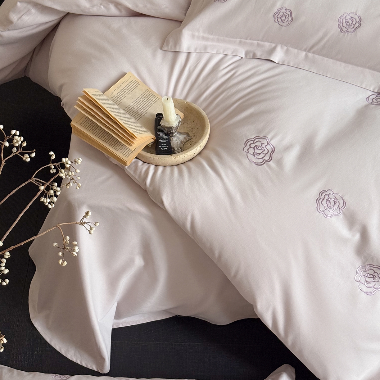 91家纺网 家纺一手货源 找家纺 佳汐蓝家纺 2025新款全棉百支暖绒磨毛四件套-伊瓦尔 伊瓦尔 紫