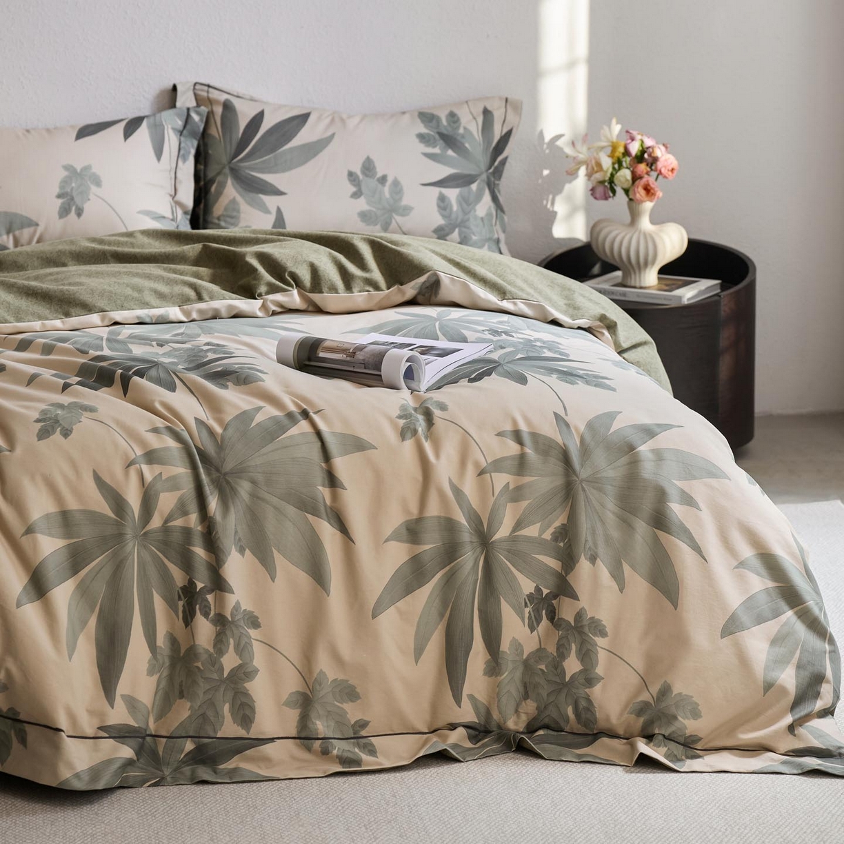 91家纺网 家纺一手货源 找家纺 涵宸家纺 2025新款全棉磨毛印花四件套-奥罗 雨霖