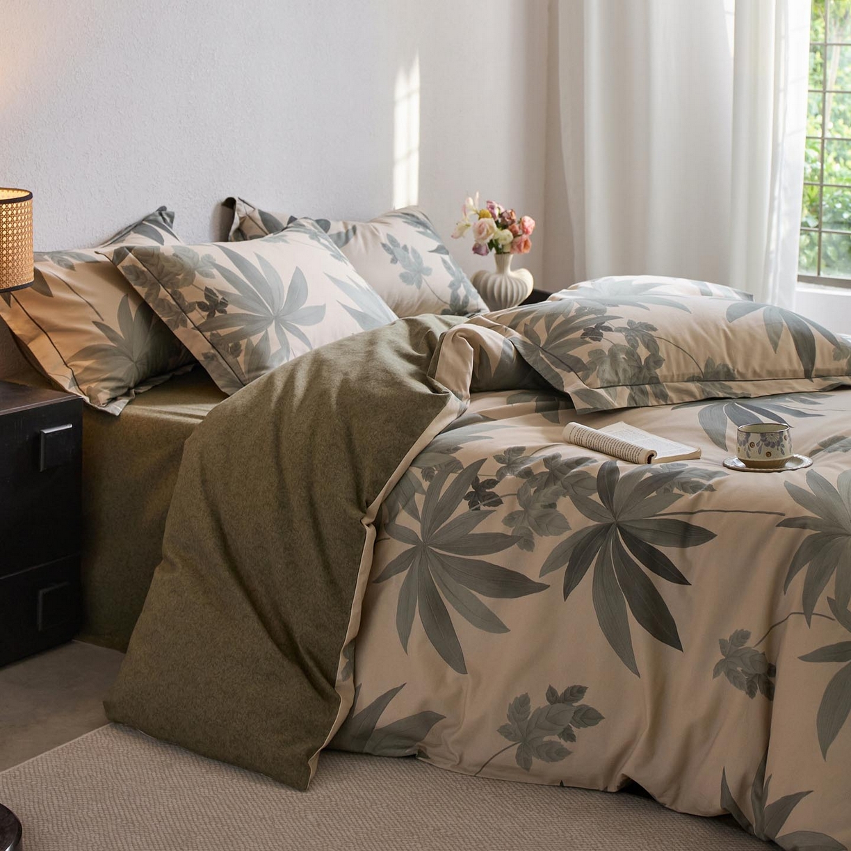 91家纺网 家纺一手货源 找家纺 涵宸家纺 2025新款全棉磨毛印花四件套-奥罗 雨霖