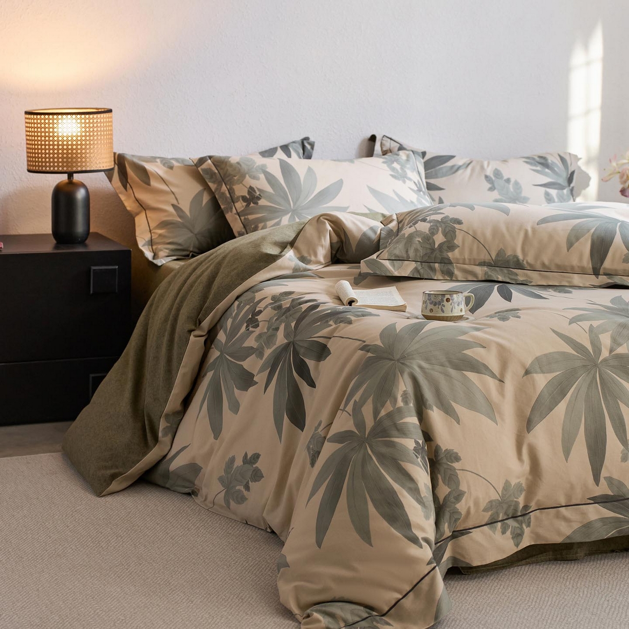 91家纺网 家纺一手货源 找家纺 涵宸家纺 2025新款全棉磨毛印花四件套-奥罗 雨霖